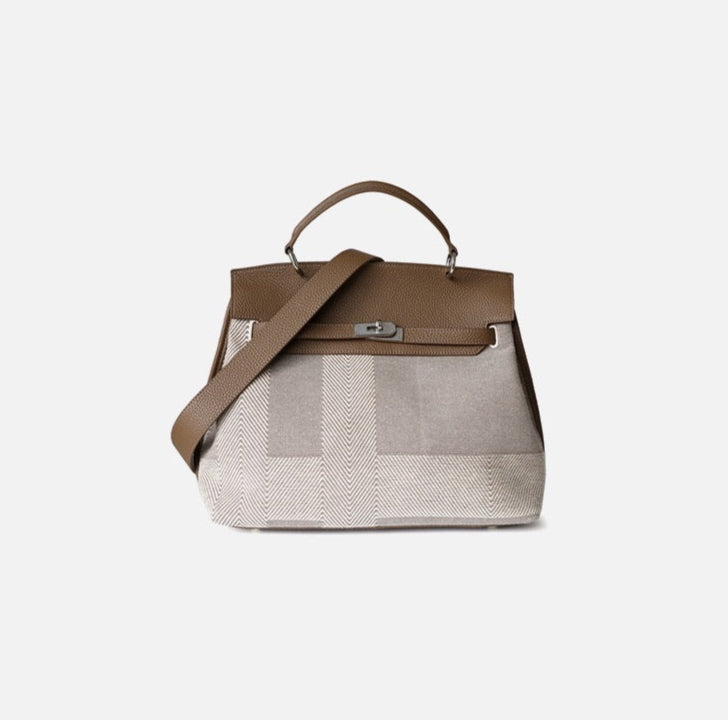 Full-Grain Leather and Canvas bag |  Canvas first