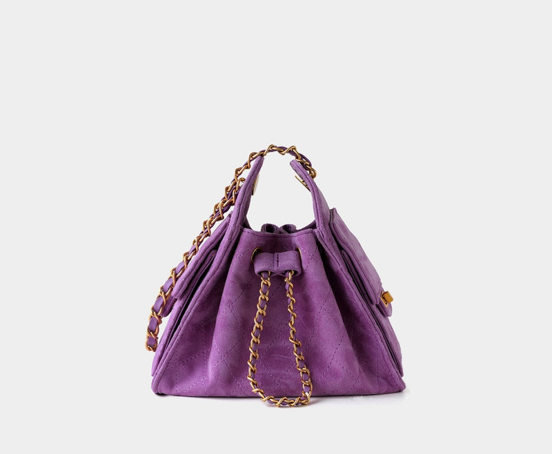 Premium Lambskin Leather Chain Shoulder Mini bag | Aurora