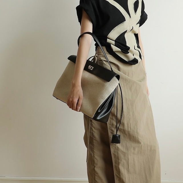 Canvas bag with cowhide leather | massif