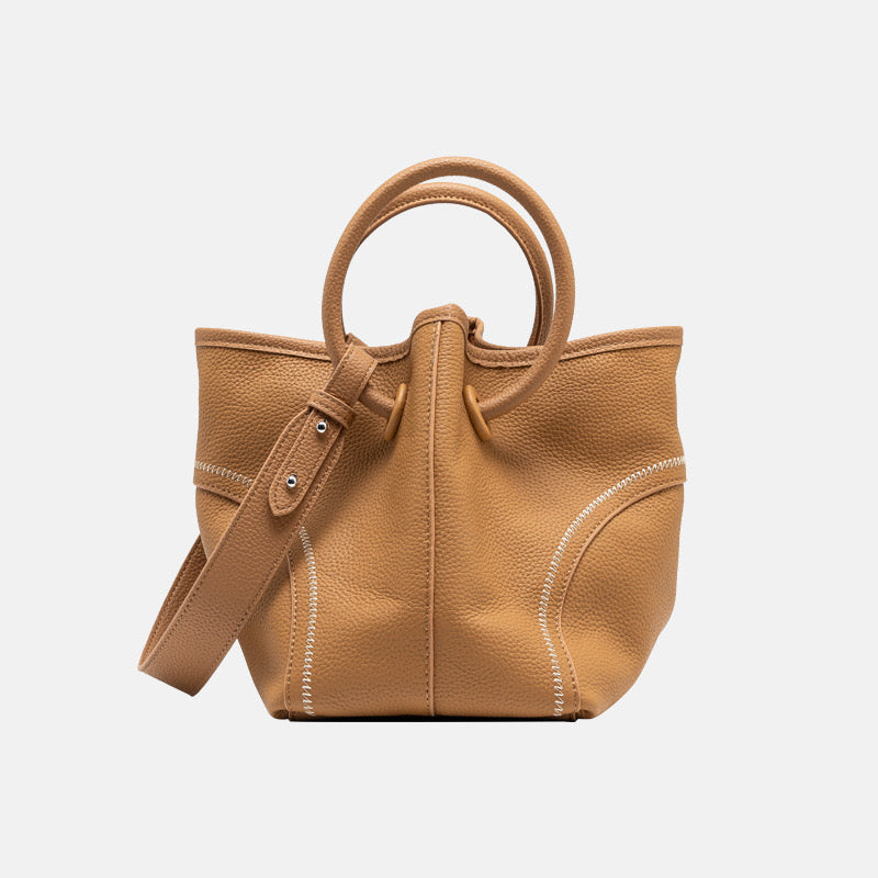 Full-grain leather bag｜niche commuter tote