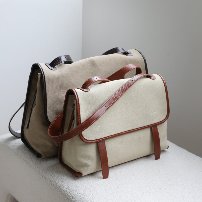 Canvas Bag and Full-Grain Leather Bag | Vinca