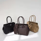 Split cowhide leather commuter tote bag | briefcase 5#