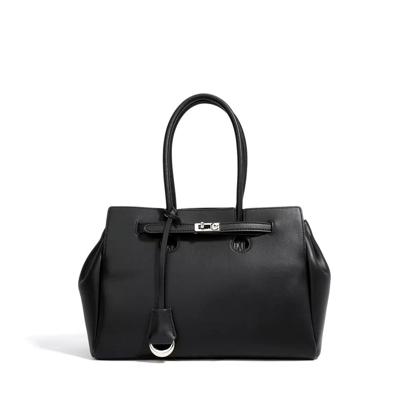 Split cowhide leather commuter tote bag | briefcase 5#
