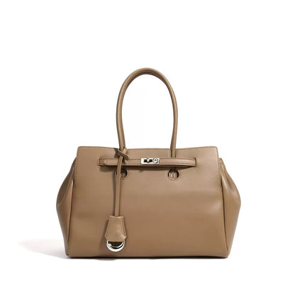 Split cowhide leather commuter tote bag | briefcase 5#
