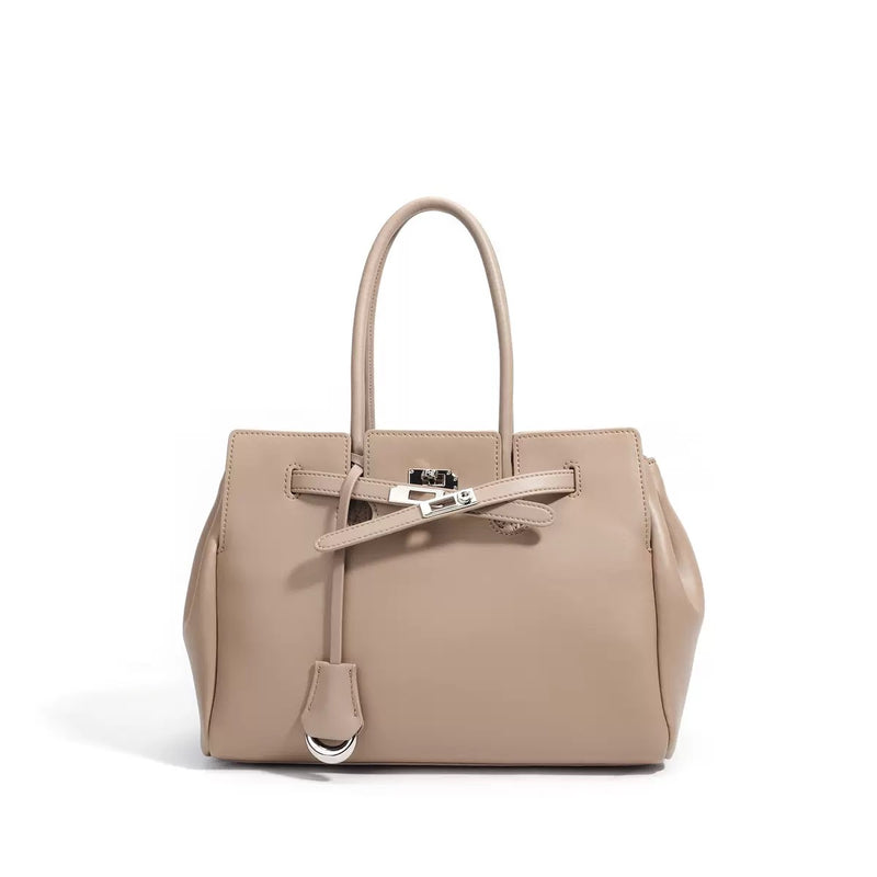 Split cowhide leather commuter tote bag | briefcase 5#