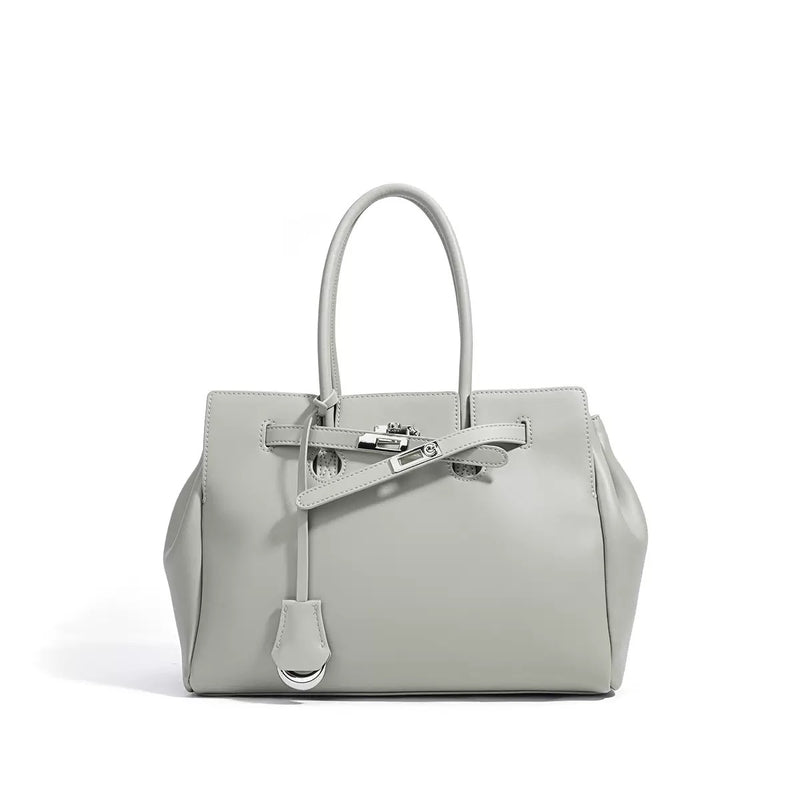 Split cowhide leather commuter tote bag | briefcase 5#