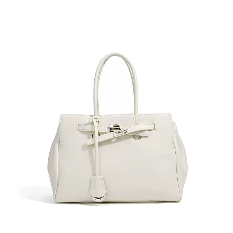 Split cowhide leather commuter tote bag | briefcase 5#