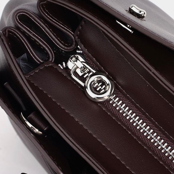 Split cowhide leather commuter tote bag | briefcase 5#