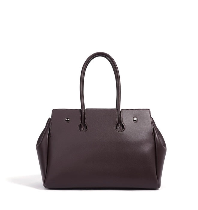 Split cowhide leather commuter tote bag | briefcase 5#