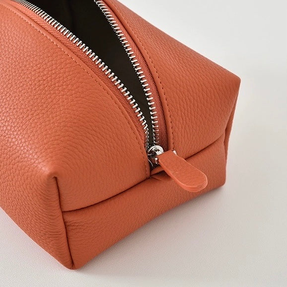 Full-Grain leather makeup bag｜Pura