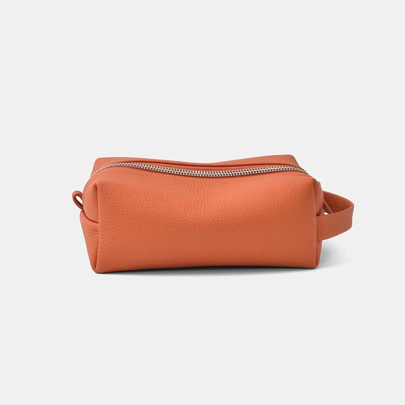Full-Grain leather makeup bag｜Pura