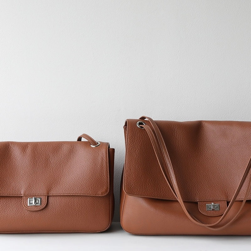 Urban Pebble | Full-Grain Leather Messenger Bag