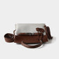 Split cowhide leather and canvas bag｜Fusion