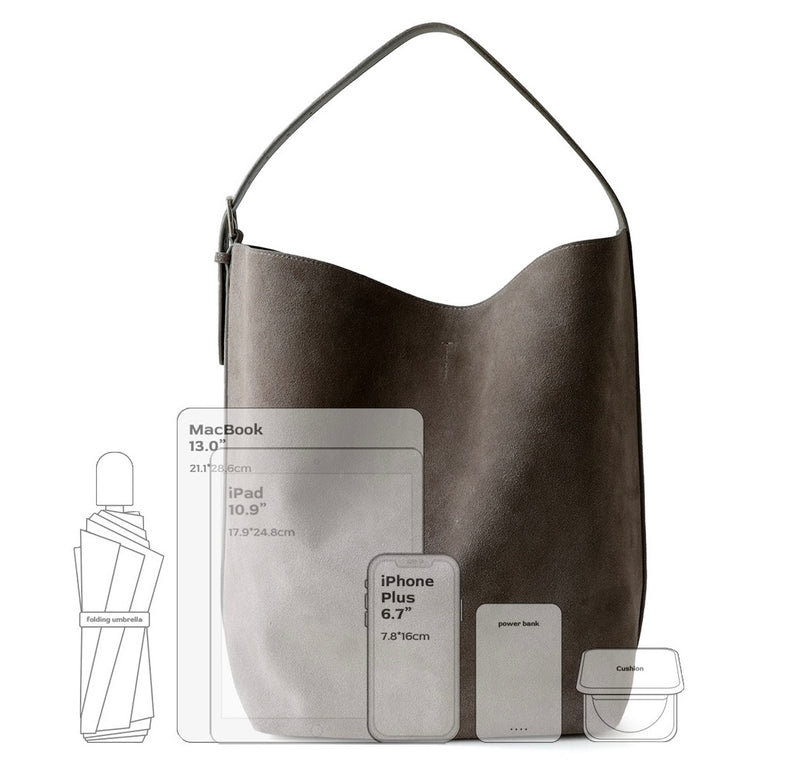 Full-Grain Leather Bag | SuedeTote
