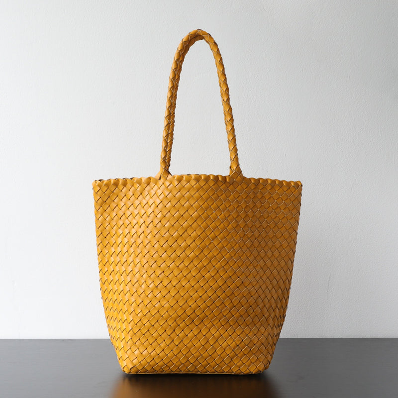 Top-grain leather bag |  Woven Tote | Brook