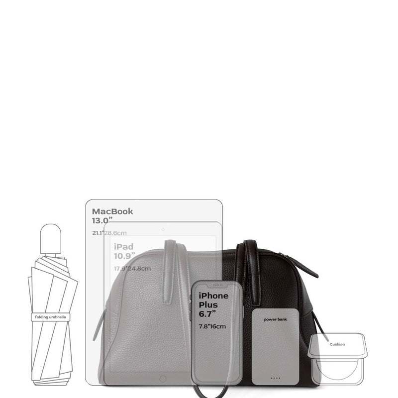 Full-grain leather Bag | Minimalist Refine Duo