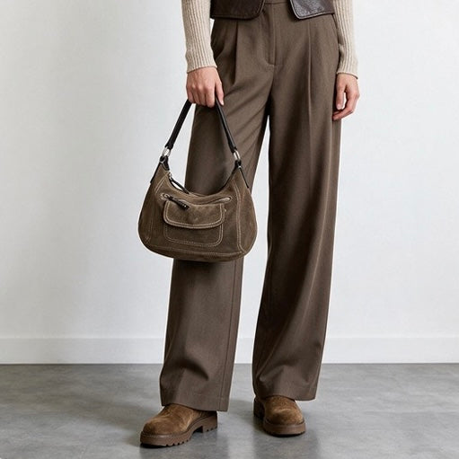 Loden｜Suede bag  | Cowhide Bag