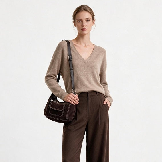 Loden｜Suede bag  | Cowhide Bag