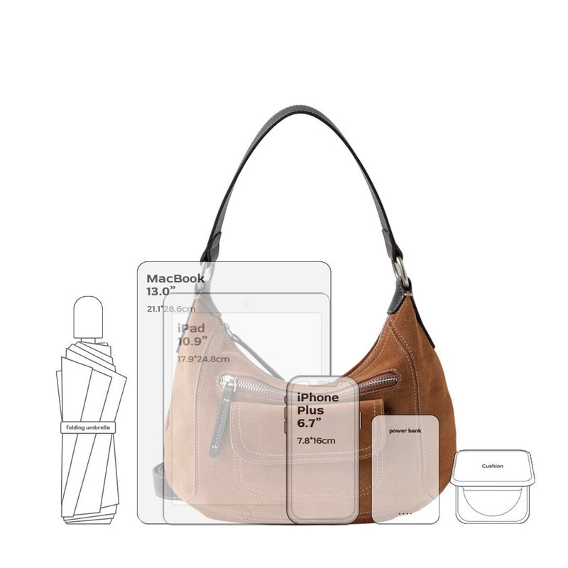 Loden｜Suede bag  | Cowhide Bag