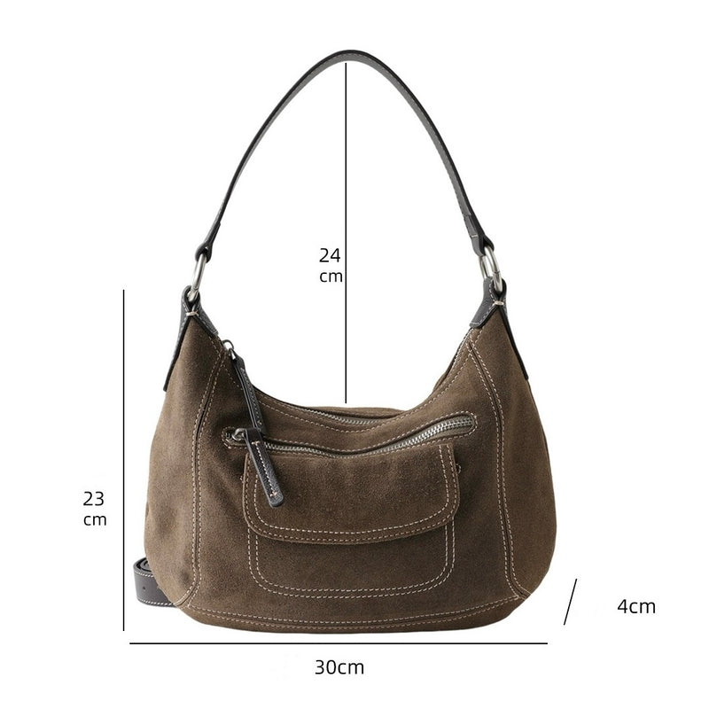 Loden｜Suede bag  | Cowhide Bag
