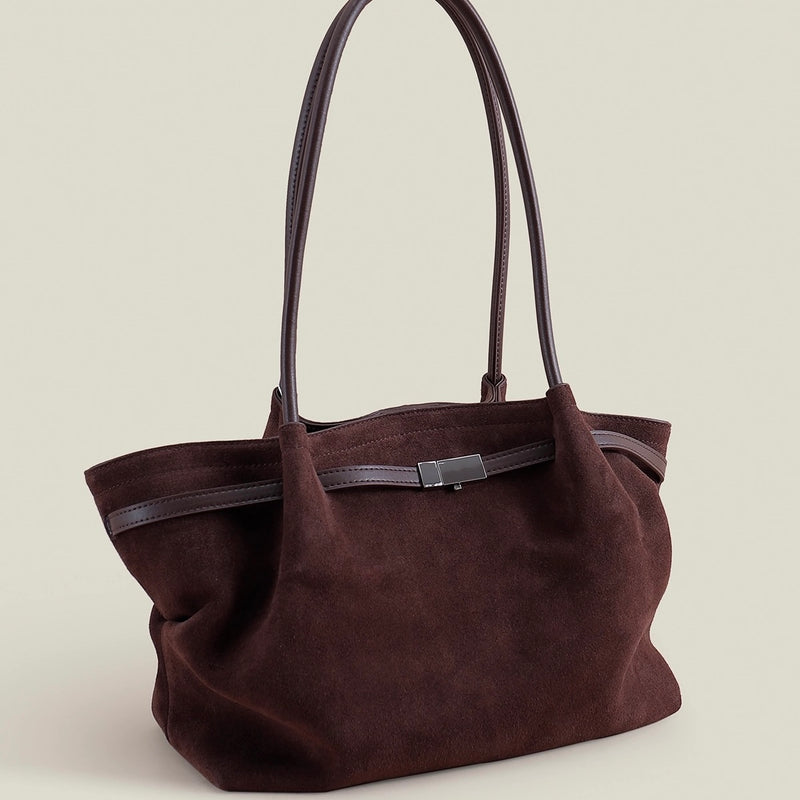 Nubuck Leather Tote Bag｜Mocha Tote