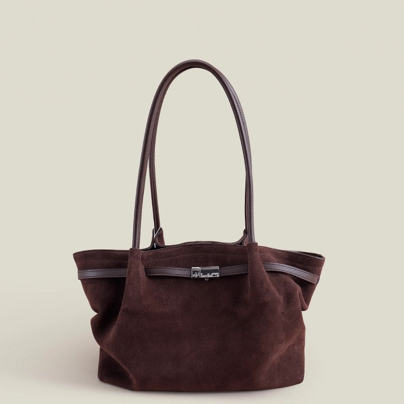 Nubuck Leather Tote Bag｜Mocha Tote