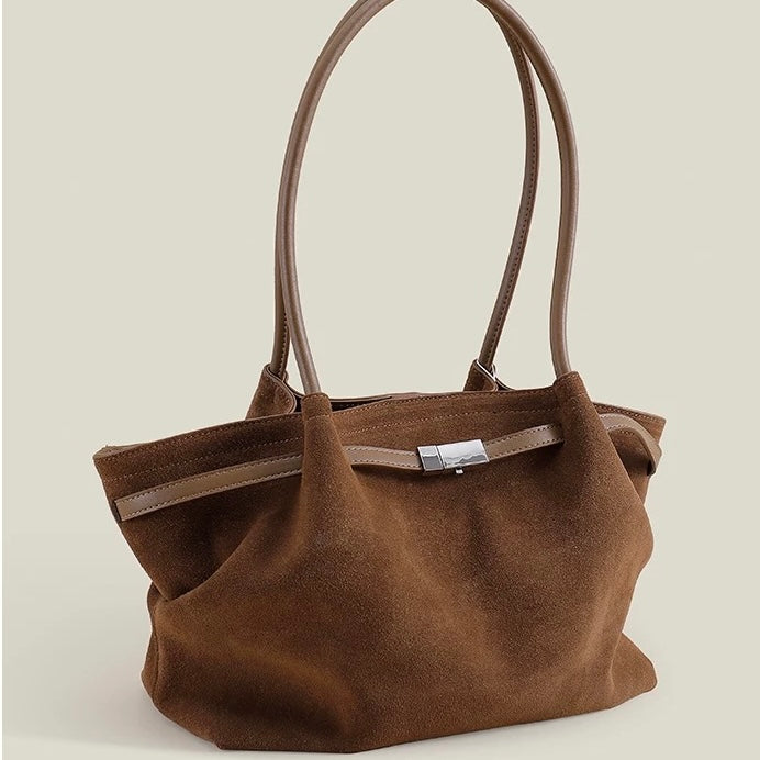 Nubuck Leather Tote Bag｜Mocha Tote