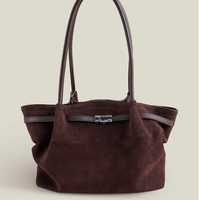 Nubuck Leather Tote Bag｜Mocha Tote