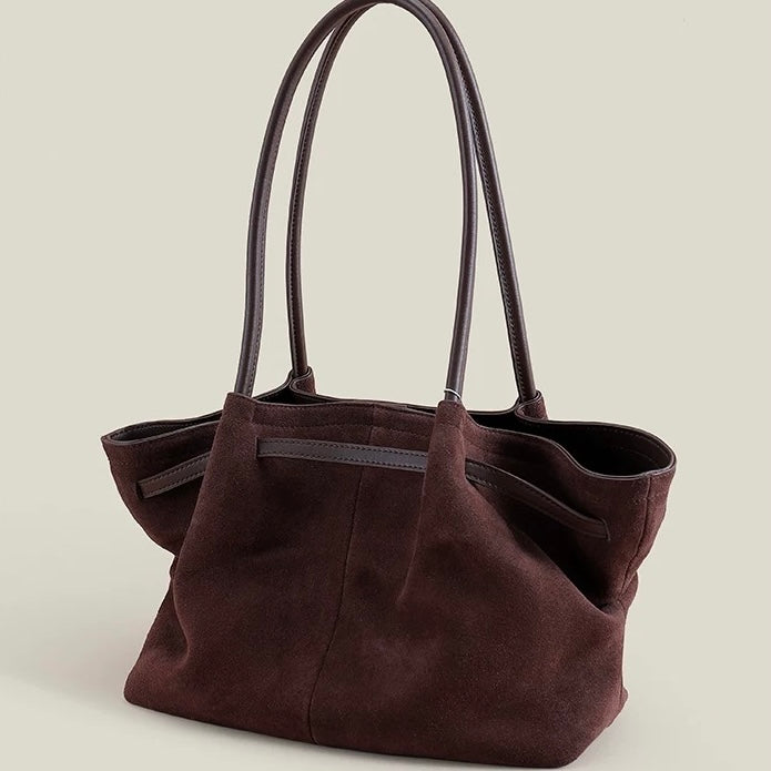 Nubuck Leather Tote Bag｜Mocha Tote