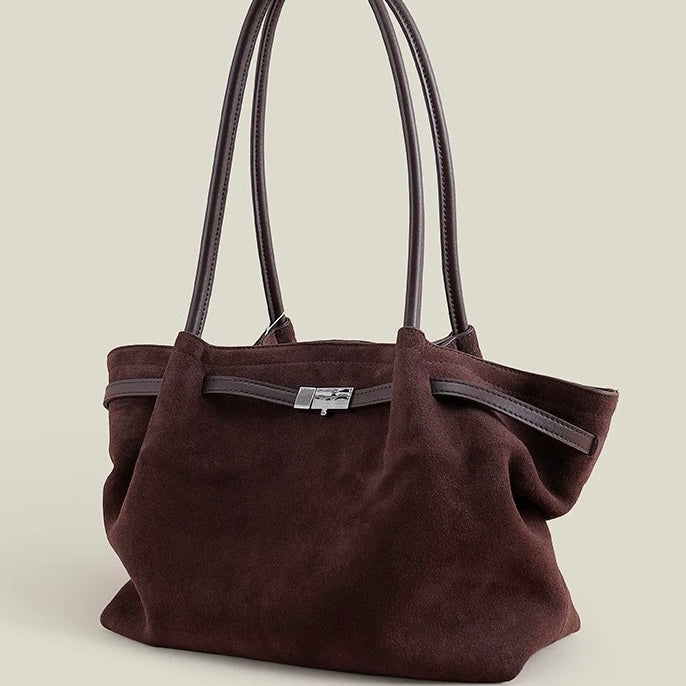 Nubuck Leather Tote Bag｜Mocha Tote