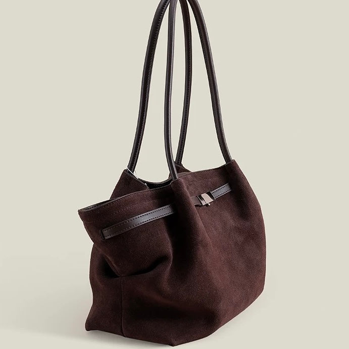 Nubuck Leather Tote Bag｜Mocha Tote