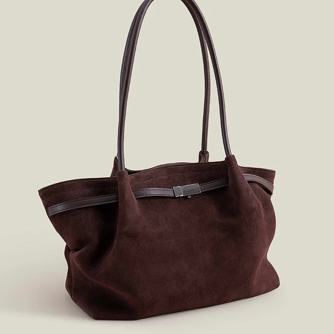 Nubuck Leather Tote Bag｜Mocha Tote