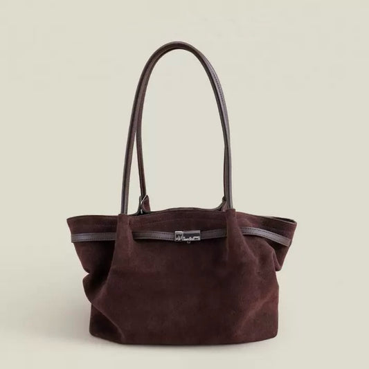 Nubuck Leather Tote Bag｜Mocha Tote