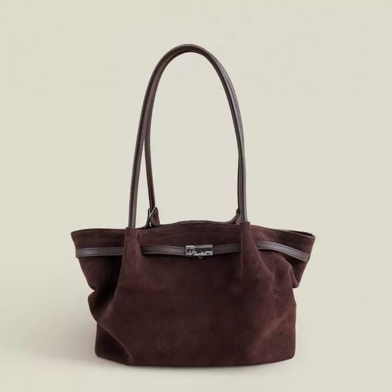 Nubuck Leather Tote Bag｜Mocha Tote