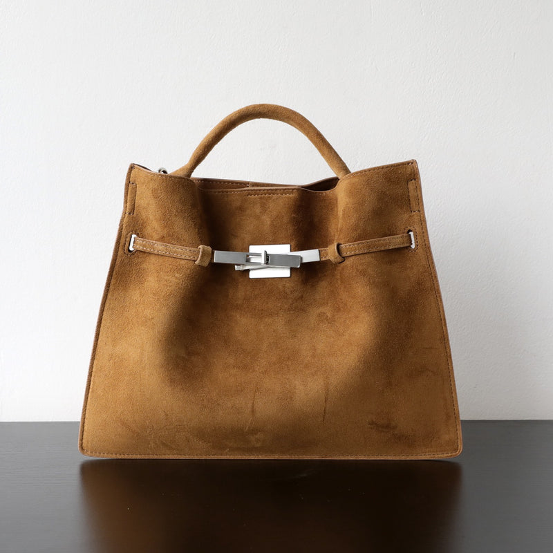Cowhide Suede Leather Bag｜Velvet Echo