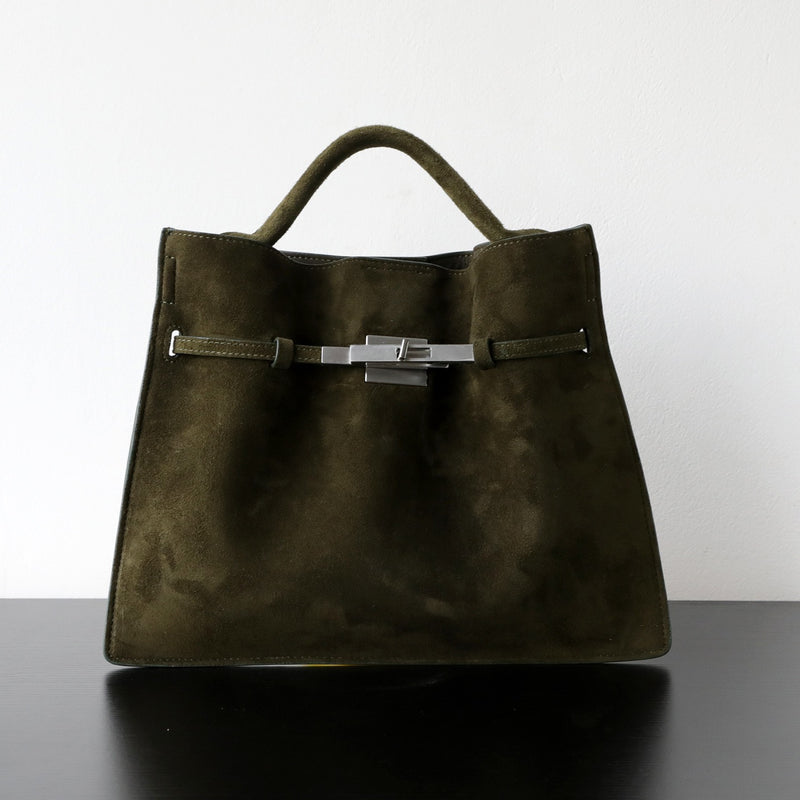Cowhide Suede Leather Bag｜Velvet Echo