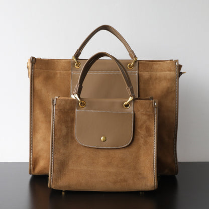 Nubuck Leather Briefcase｜SuedeTrek