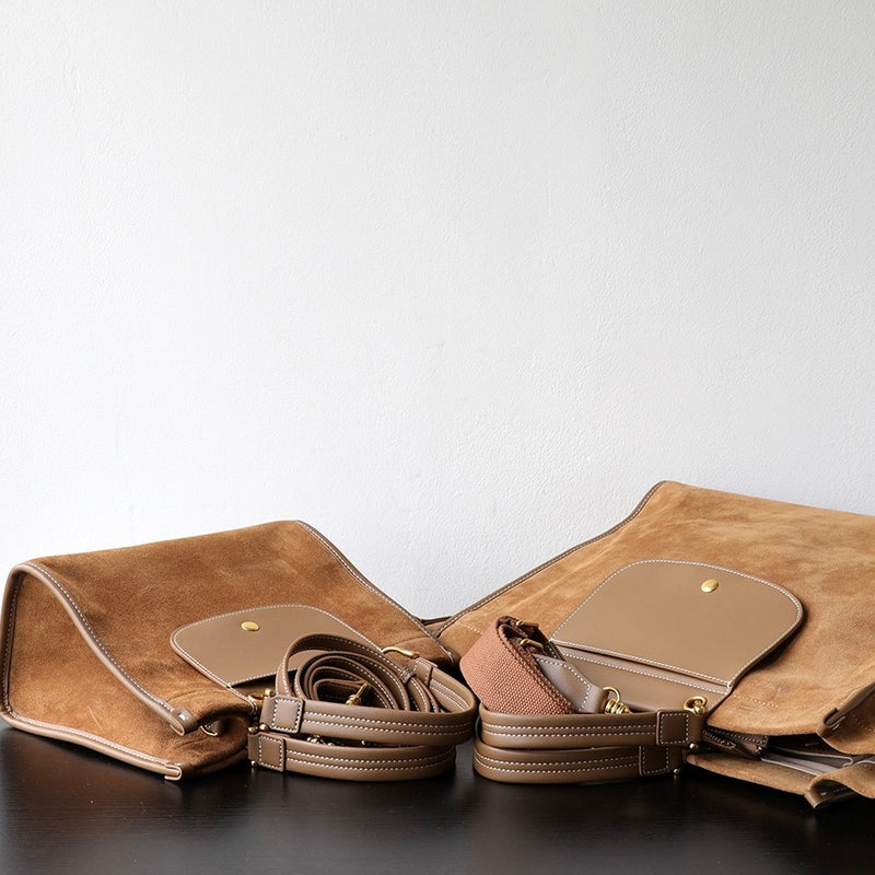 Nubuck Leather Briefcase｜SuedeTrek