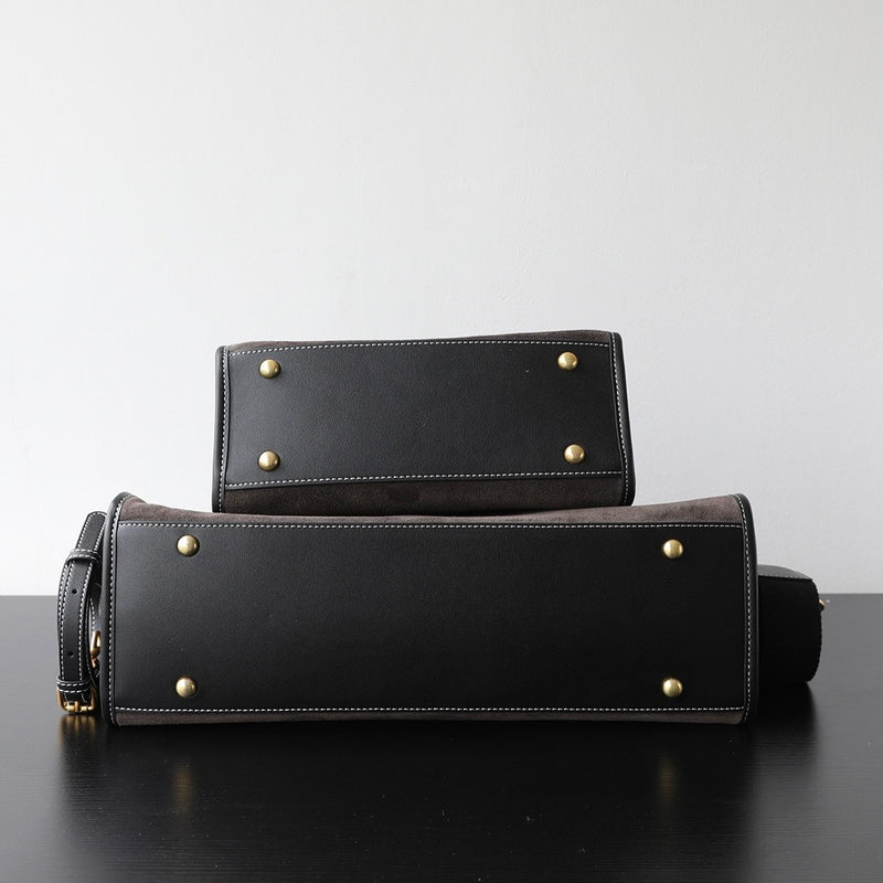 Nubuck Leather Briefcase｜SuedeTrek