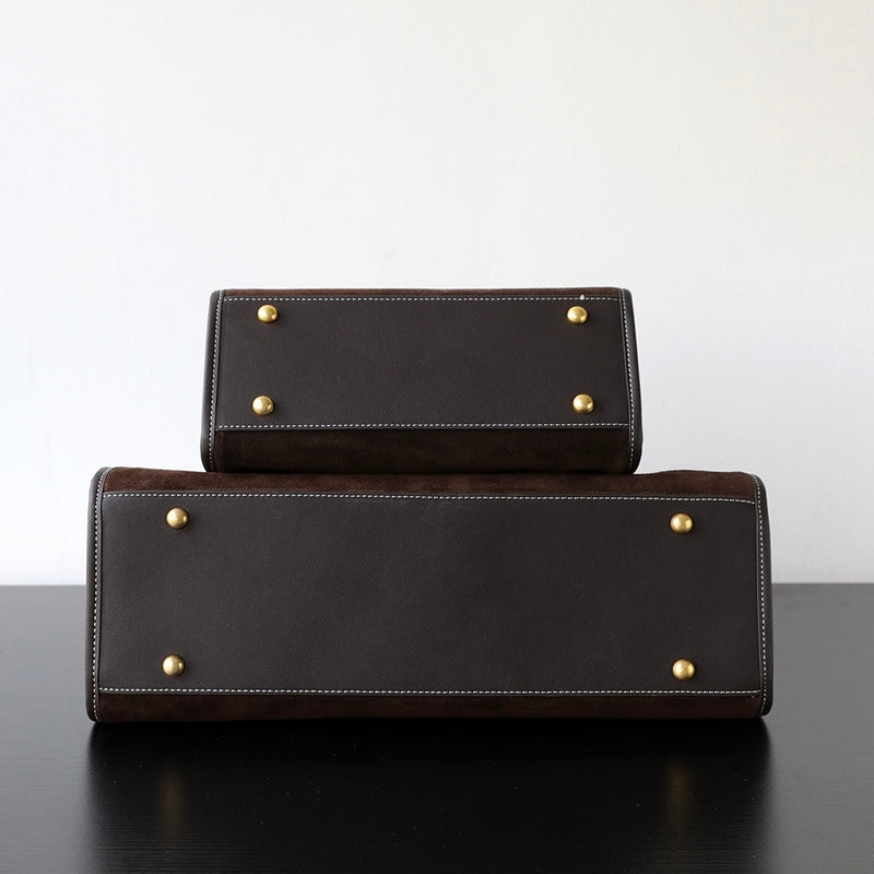 Nubuck Leather Briefcase｜SuedeTrek