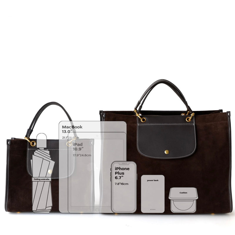 Nubuck Leather Briefcase｜SuedeTrek