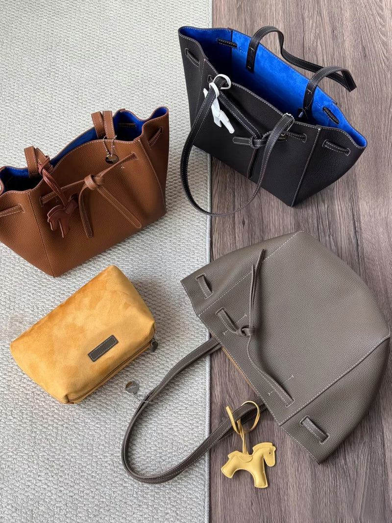 Full-grain leather bag | Structured tote bag |The tote