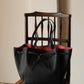 Full-grain leather bag | Structured tote bag |The tote