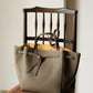 Full-grain leather bag | Structured tote bag |The tote