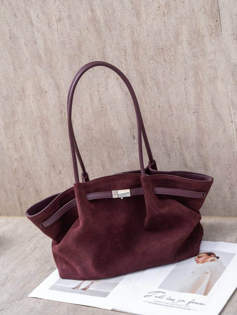 Nubuck Leather Tote Bag｜Mocha Tote