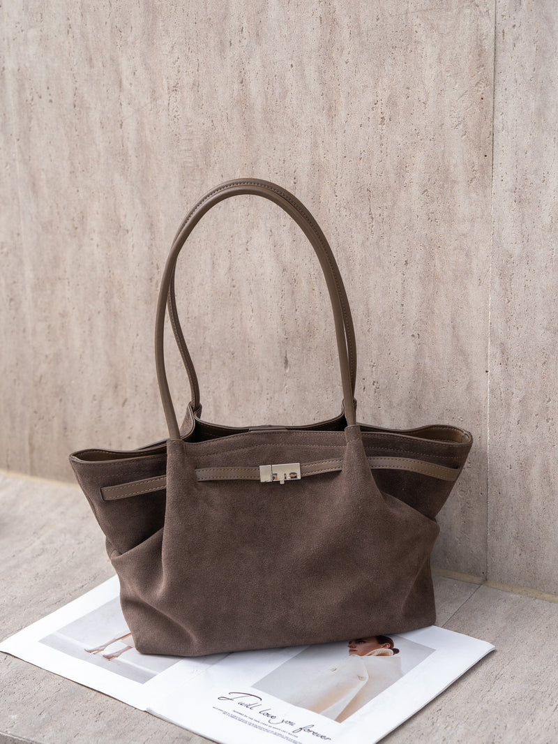 Nubuck Leather Tote Bag｜Mocha Tote