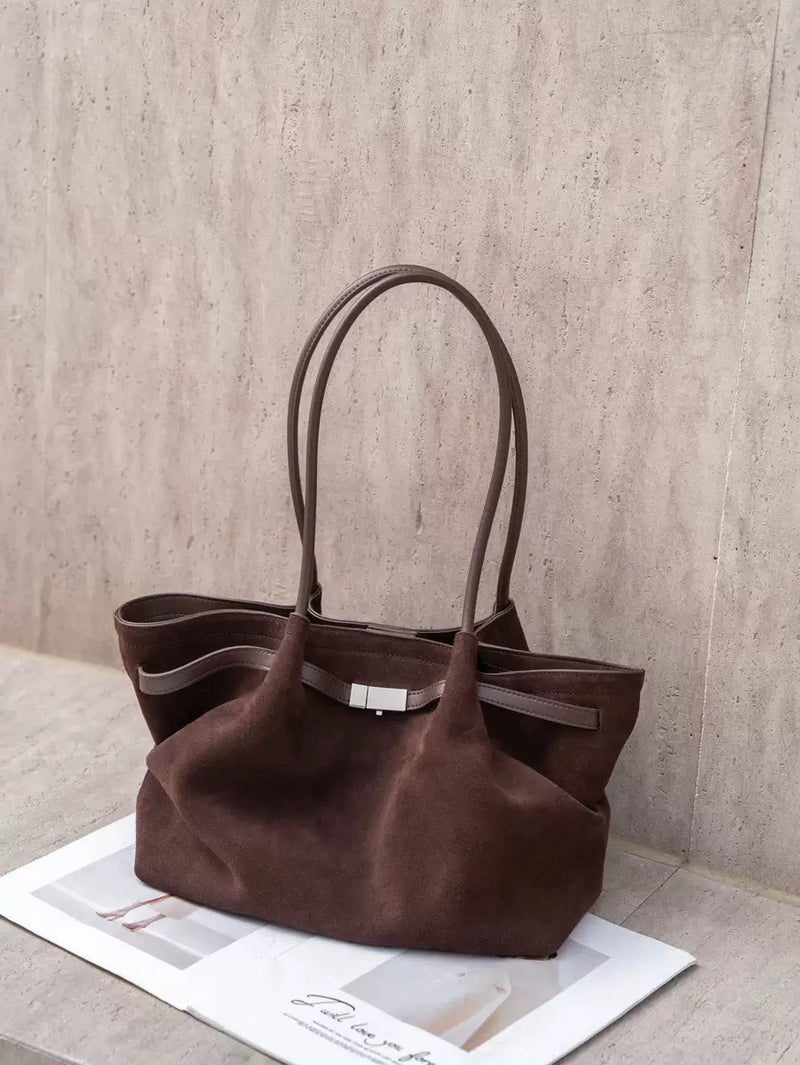 Nubuck Leather Tote Bag｜Mocha Tote