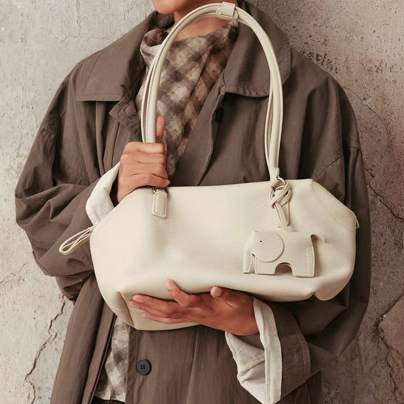 Full-Grain Leather Bag | Soft Square Tote