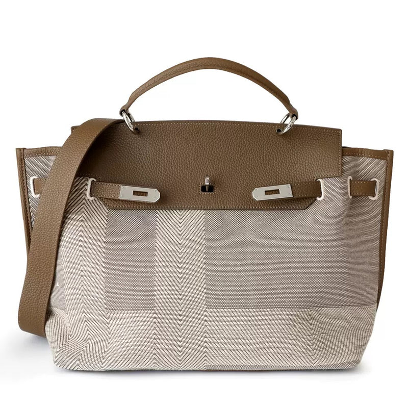 Full-Grain Leather and Canvas bag |  Canvas first