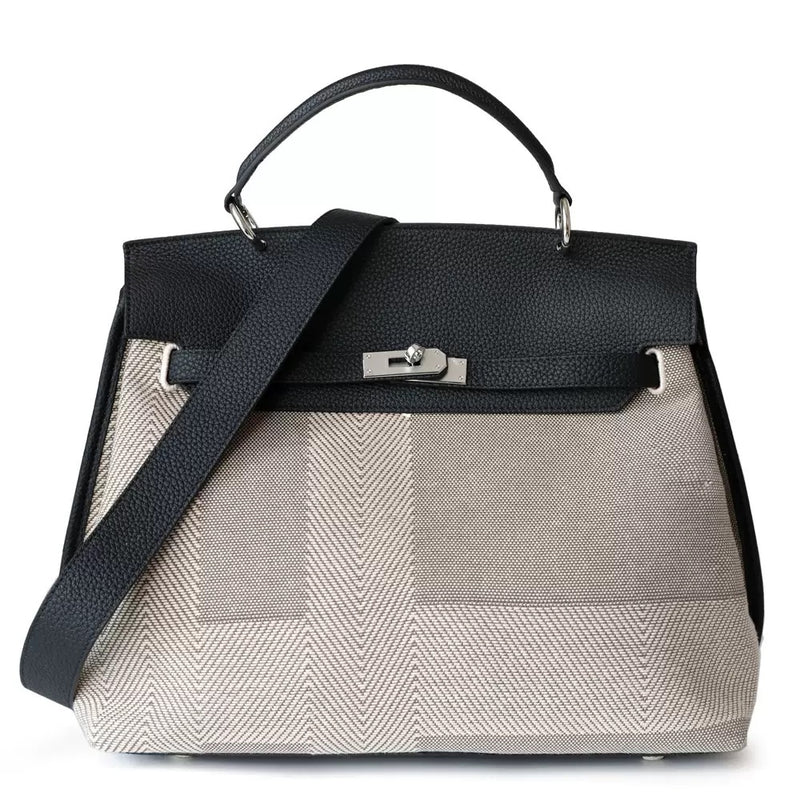 Full-Grain Leather and Canvas bag |  Canvas first